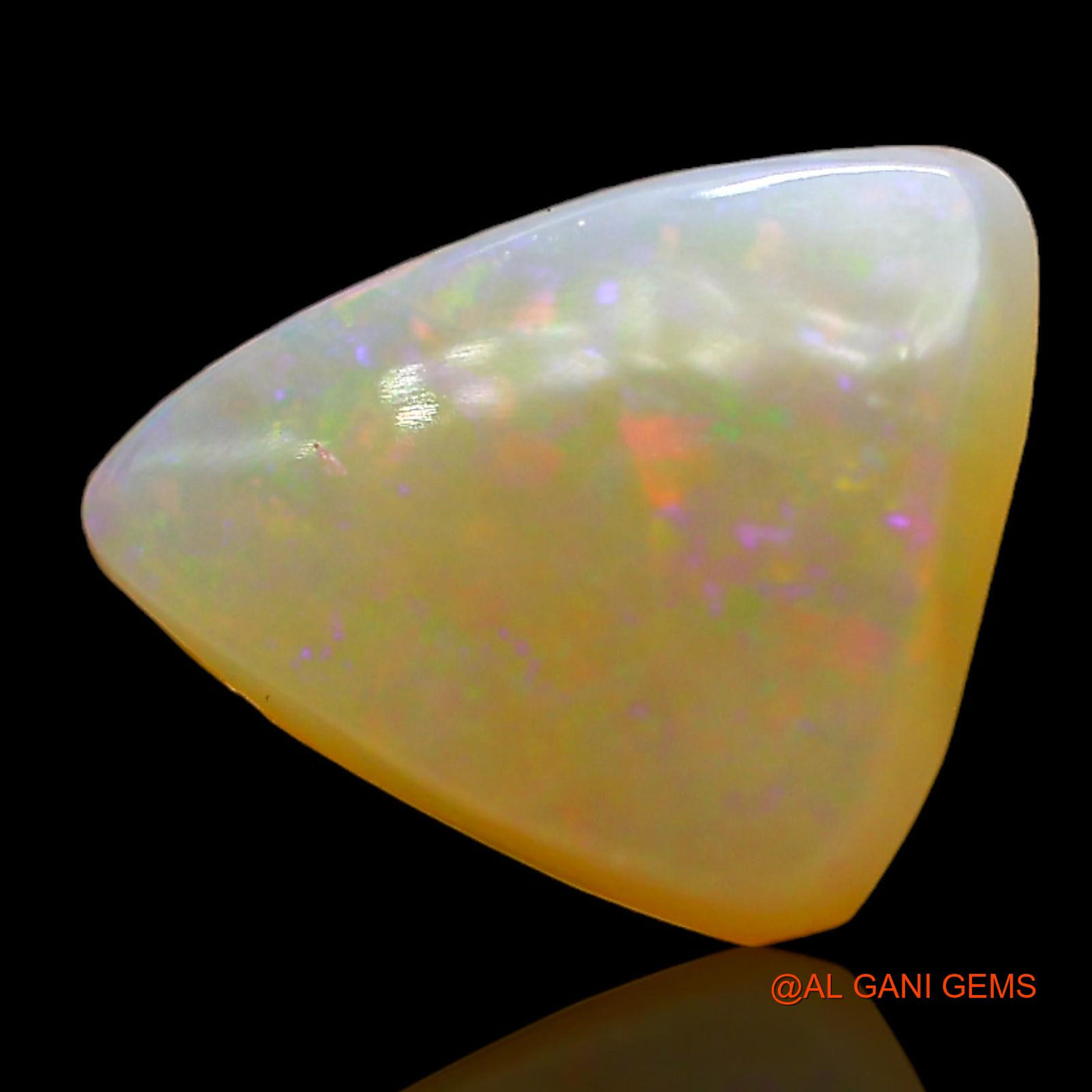 2.00 Cts Unheated Australian Fire Opal Loose Gemstone Trillion Cabochon Natural 11x9x3 mm AD-930