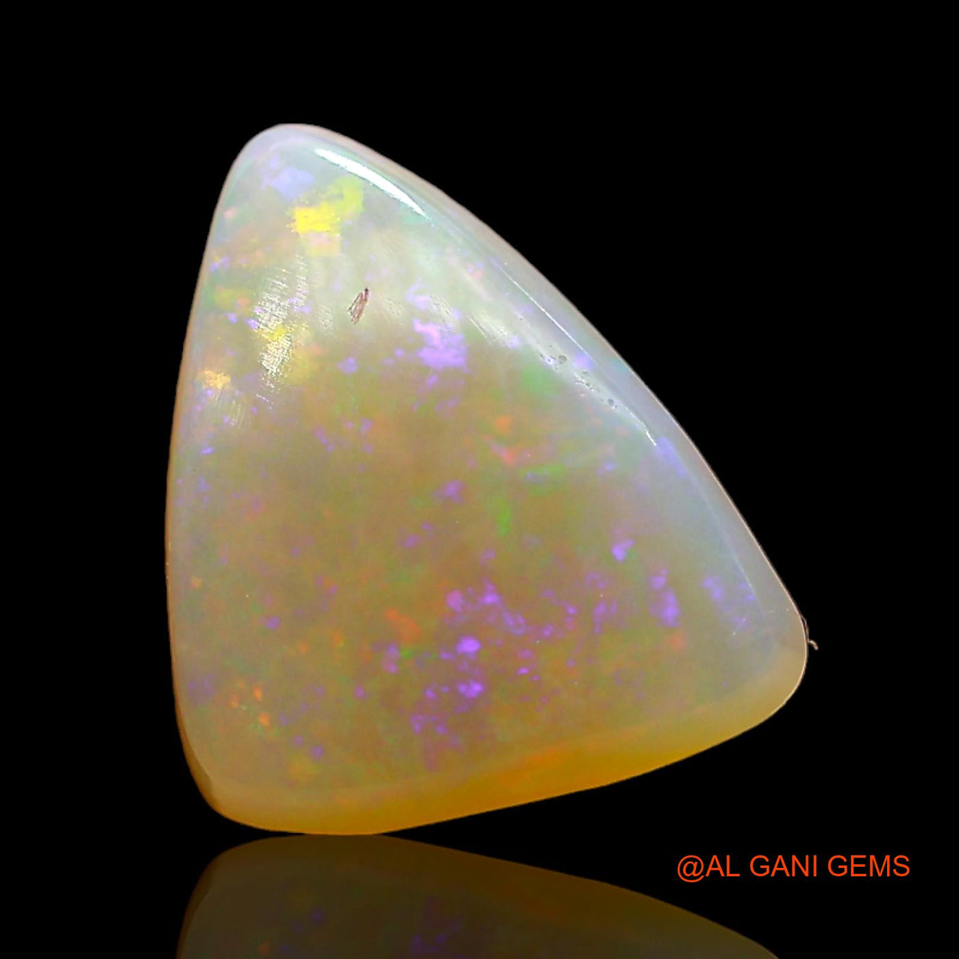 2.00 Cts Unheated Australian Fire Opal Loose Gemstone Trillion Cabochon Natural 11x9x3 mm AD-930