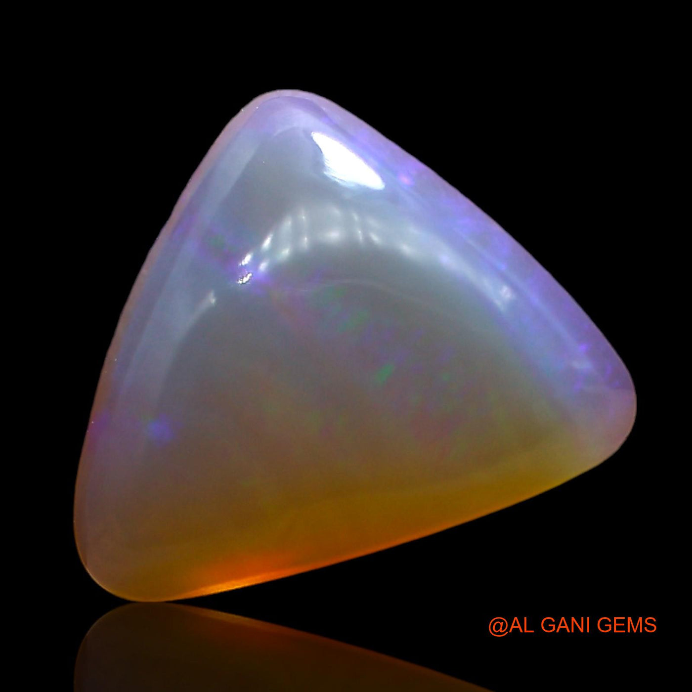 3.00 Cts Natural Australian Fire Opal Loose Gemstone Trillion Cabochon 13x10x4 mm AD-934