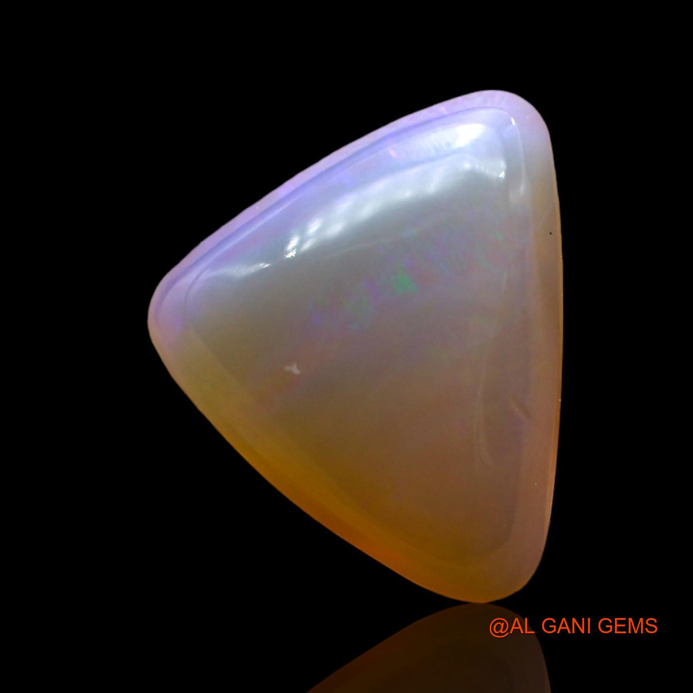 3.00 Cts Natural Australian Fire Opal Loose Gemstone Trillion Cabochon 13x10x4 mm AD-934