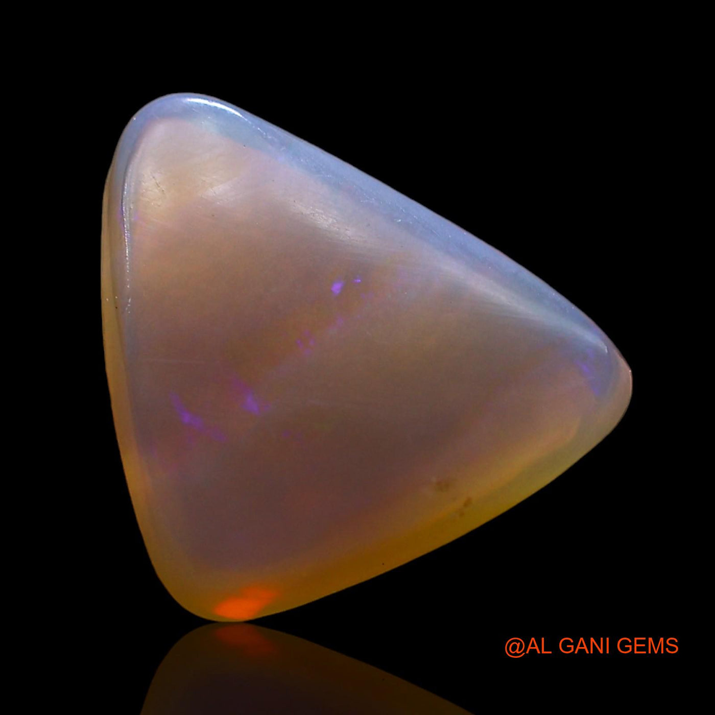 3.00 Cts Natural Australian Fire Opal Loose Gemstone Trillion Cabochon 13x10x4 mm AD-934