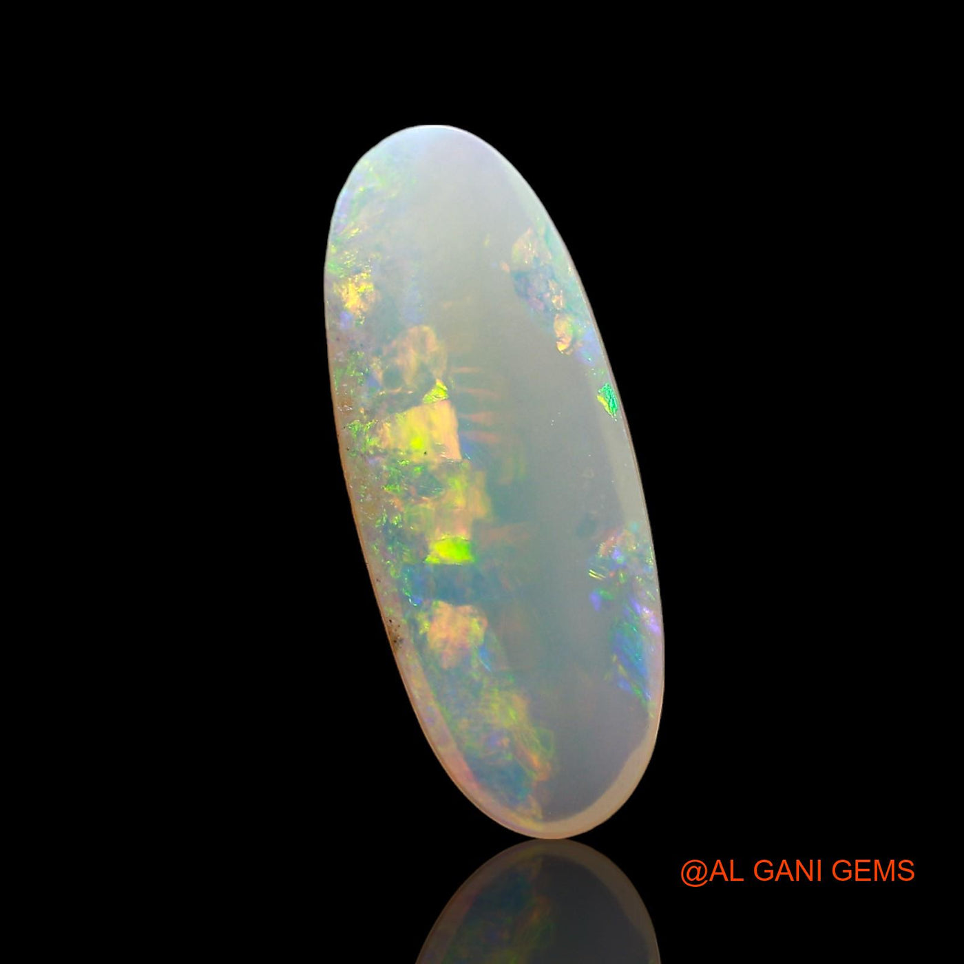 1.00 Cts Natural Australian Fire Opal Loose Gemstone Oval Cabochon 15x6x2 mm AD-936