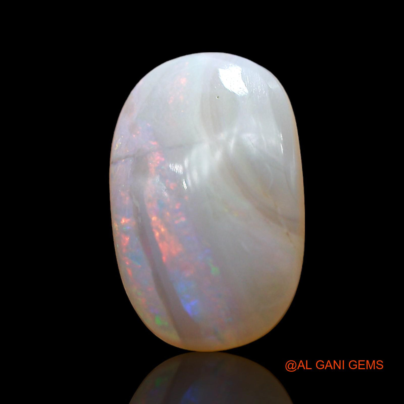 Natural Fire Opal Gemstone 2.00 Cts Loose Oval Cabochon From Australia 13x8x3 mm AD-938