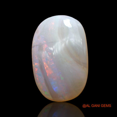 Natural Fire Opal Gemstone 2.00 Cts Loose Oval Cabochon From Australia 13x8x3 mm AD-938