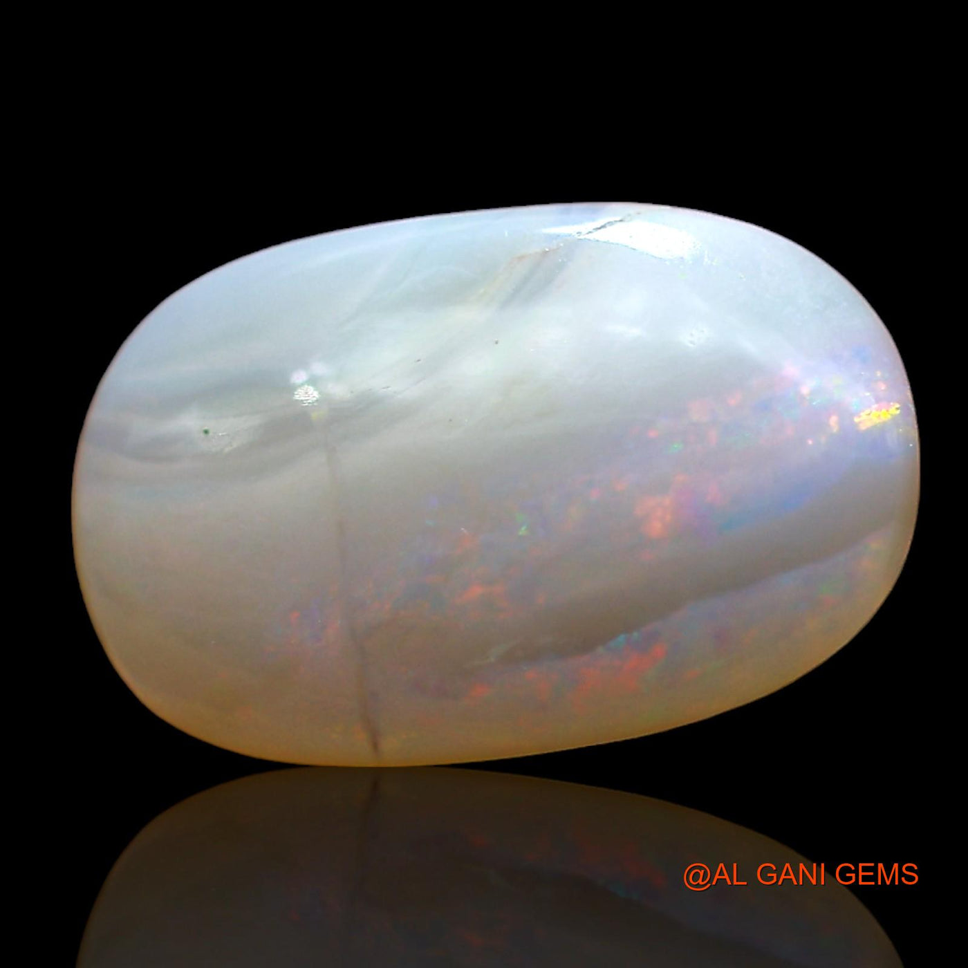 Natural Fire Opal Gemstone 2.00 Cts Loose Oval Cabochon From Australia 13x8x3 mm AD-938