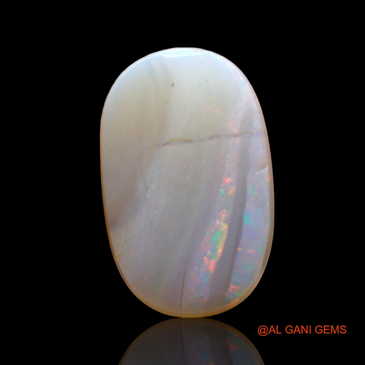 Natural Fire Opal Gemstone 2.00 Cts Loose Oval Cabochon From Australia 13x8x3 mm AD-938