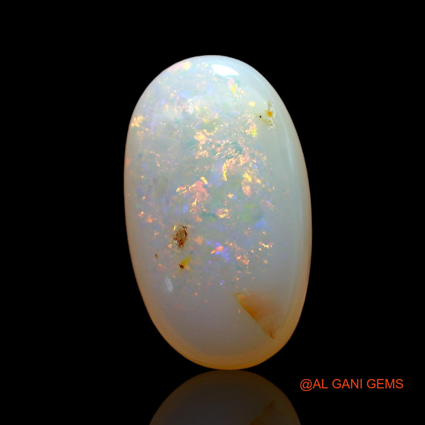 Natural Untreated Fire Opal Loose Gemstone Oval Cabochon From Australia 3.00 Cts 14x8x4 mm AD-941