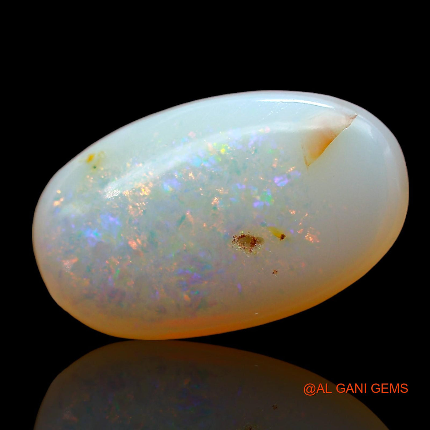 Natural Untreated Fire Opal Loose Gemstone Oval Cabochon From Australia 3.00 Cts 14x8x4 mm AD-941