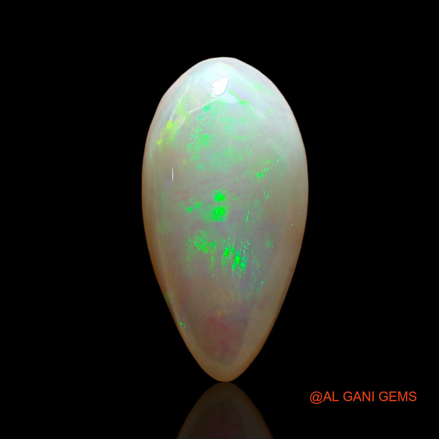 2.00 Cts Natural Australian Fire Opal Loose Gemstone Pear Cabochon 14x7x4 mm AD-948