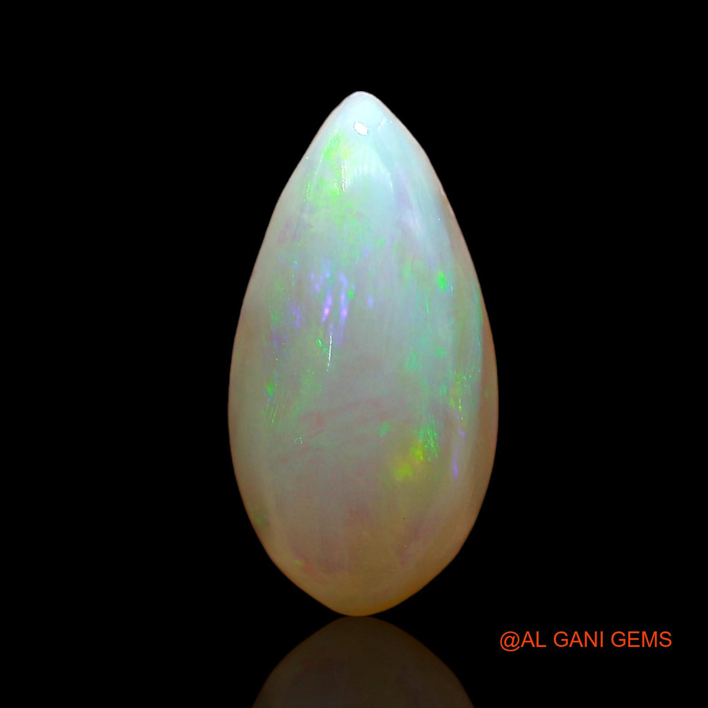 2.00 Cts Natural Australian Fire Opal Loose Gemstone Pear Cabochon 14x7x4 mm AD-948