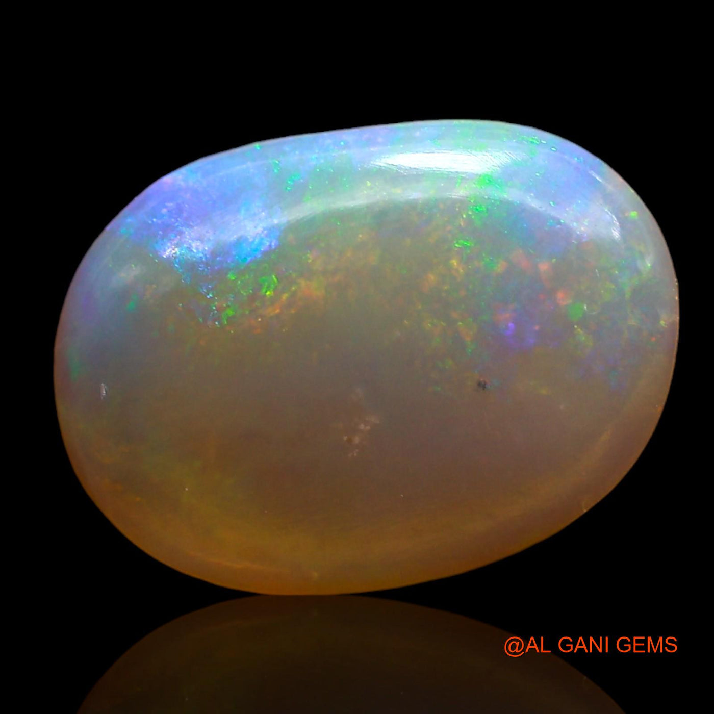 Natural Fire Opal Gemstone 1.00 Cts Loose Oval Cabochon From Australia 12x9x2 mm AD-949