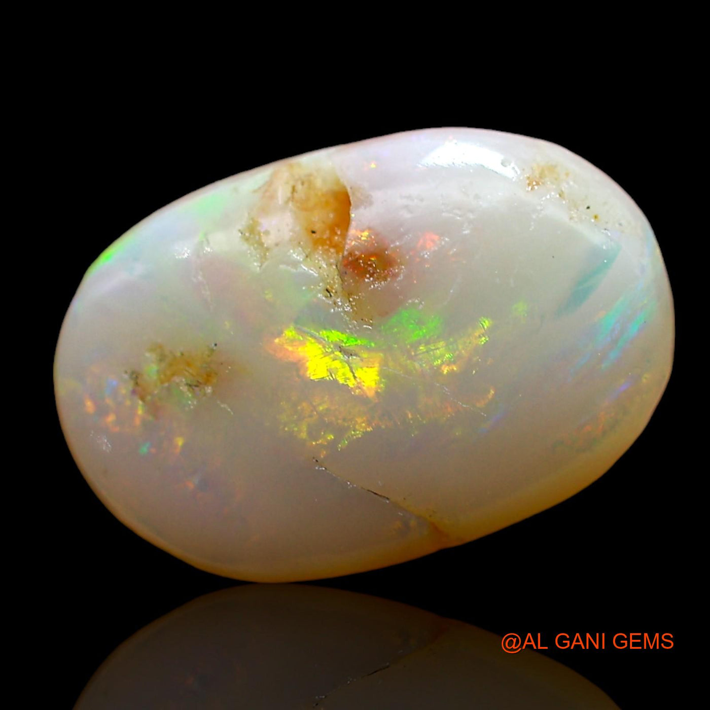 3.00 Cts Natural Australian Fire Opal Loose Gemstone Oval Cabochon 12x8x5 mm AD-950