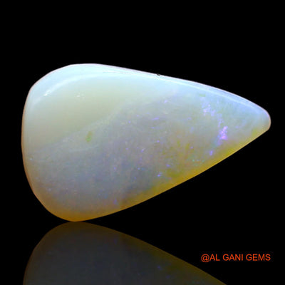 Natural Fire Opal Gemstone 1.00 Cts Loose Pear Cabochon From Australia 14x8x2 mm AD-952