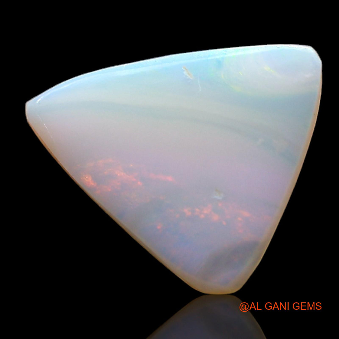 1.00 Cts Natural Australian Fire Opal Trillion Cabochon Loose Gemstone For Jewelry 11x10x2 mm AD-953