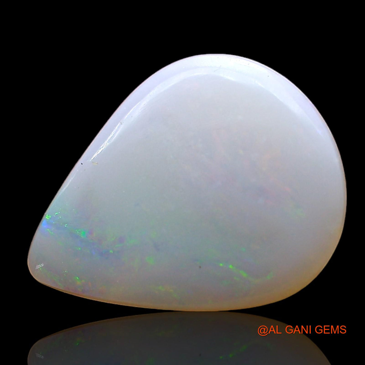 Natural Untreated Fire Opal Loose Gemstone Pear Cabochon From Australia 1.00 Cts 13x10x2 mm AD-955