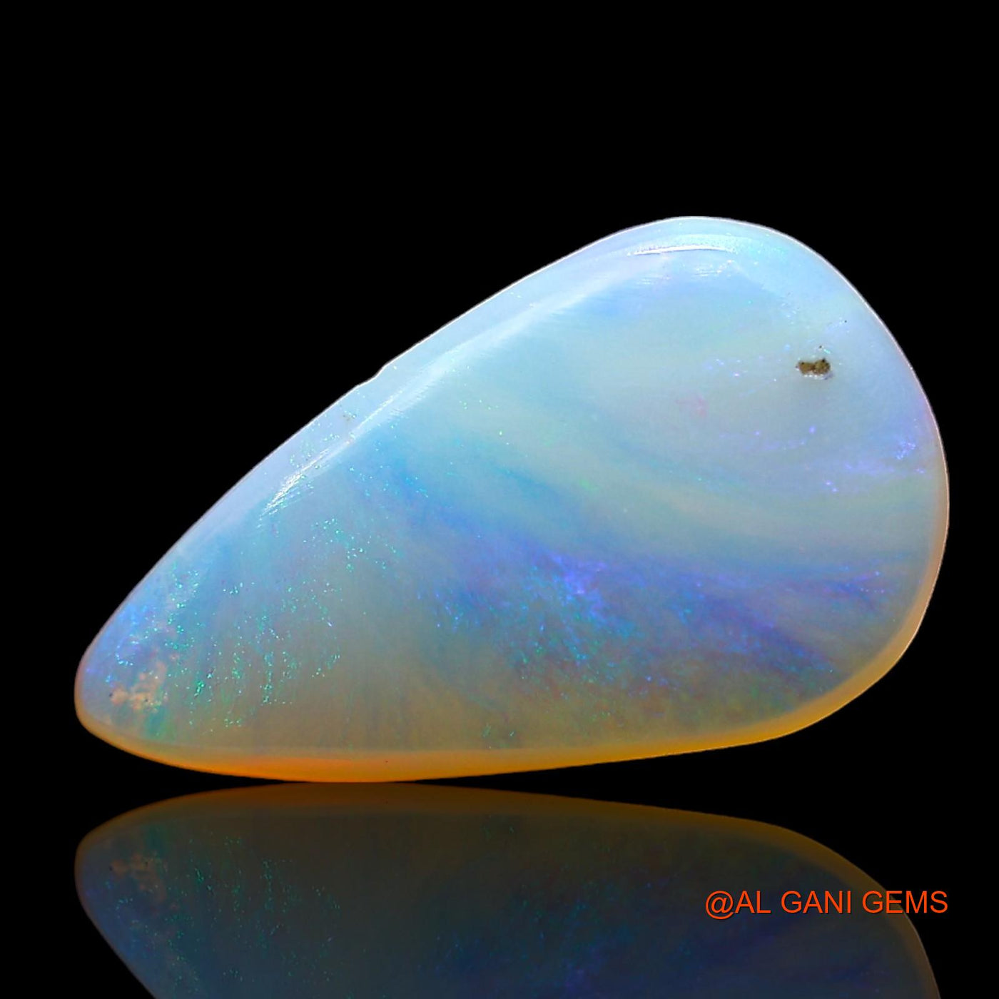 2.00 Cts Natural Australian Fire Opal Loose Gemstone Pear Cabochon 14x8x3 mm AD-956