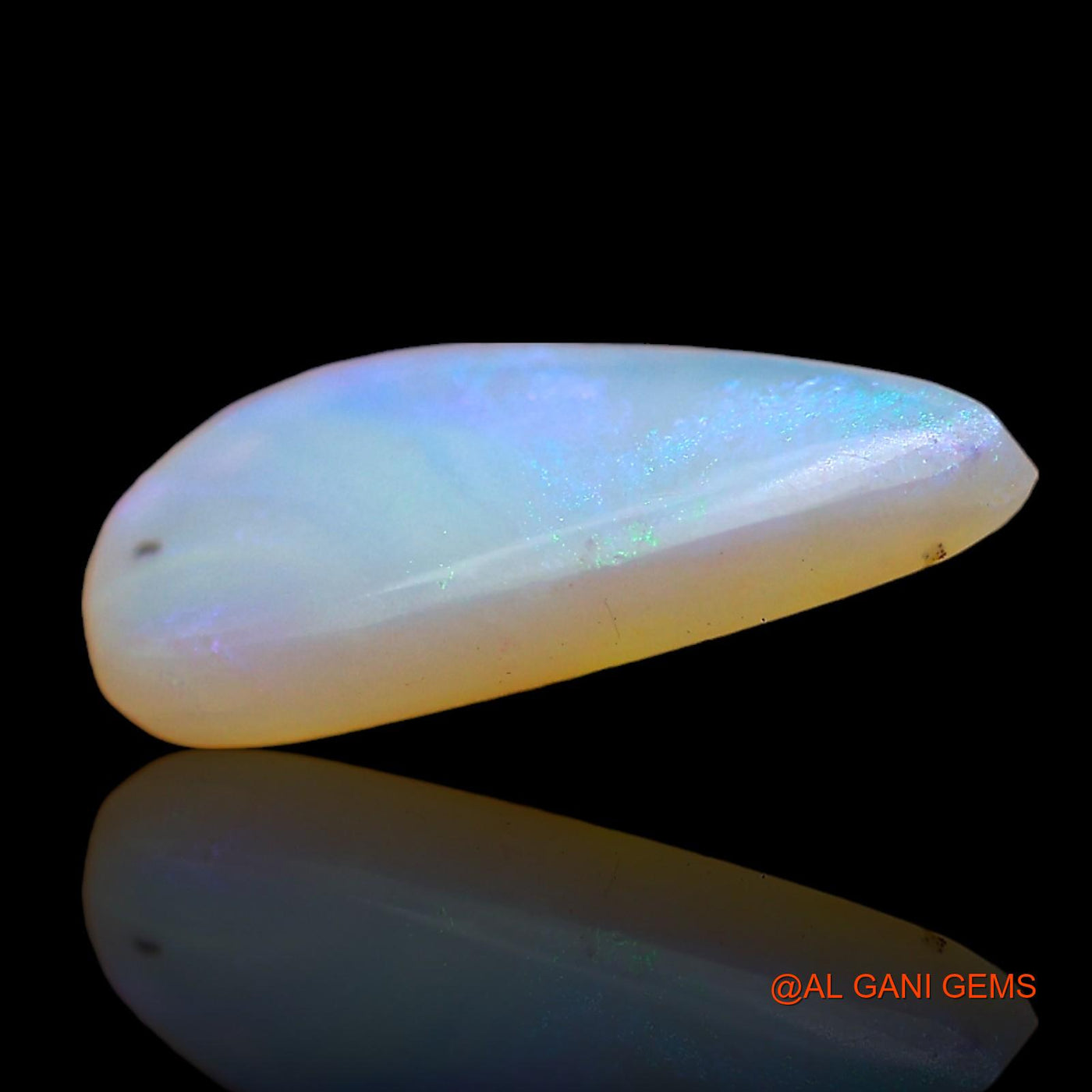 2.00 Cts Natural Australian Fire Opal Loose Gemstone Pear Cabochon 14x8x3 mm AD-956