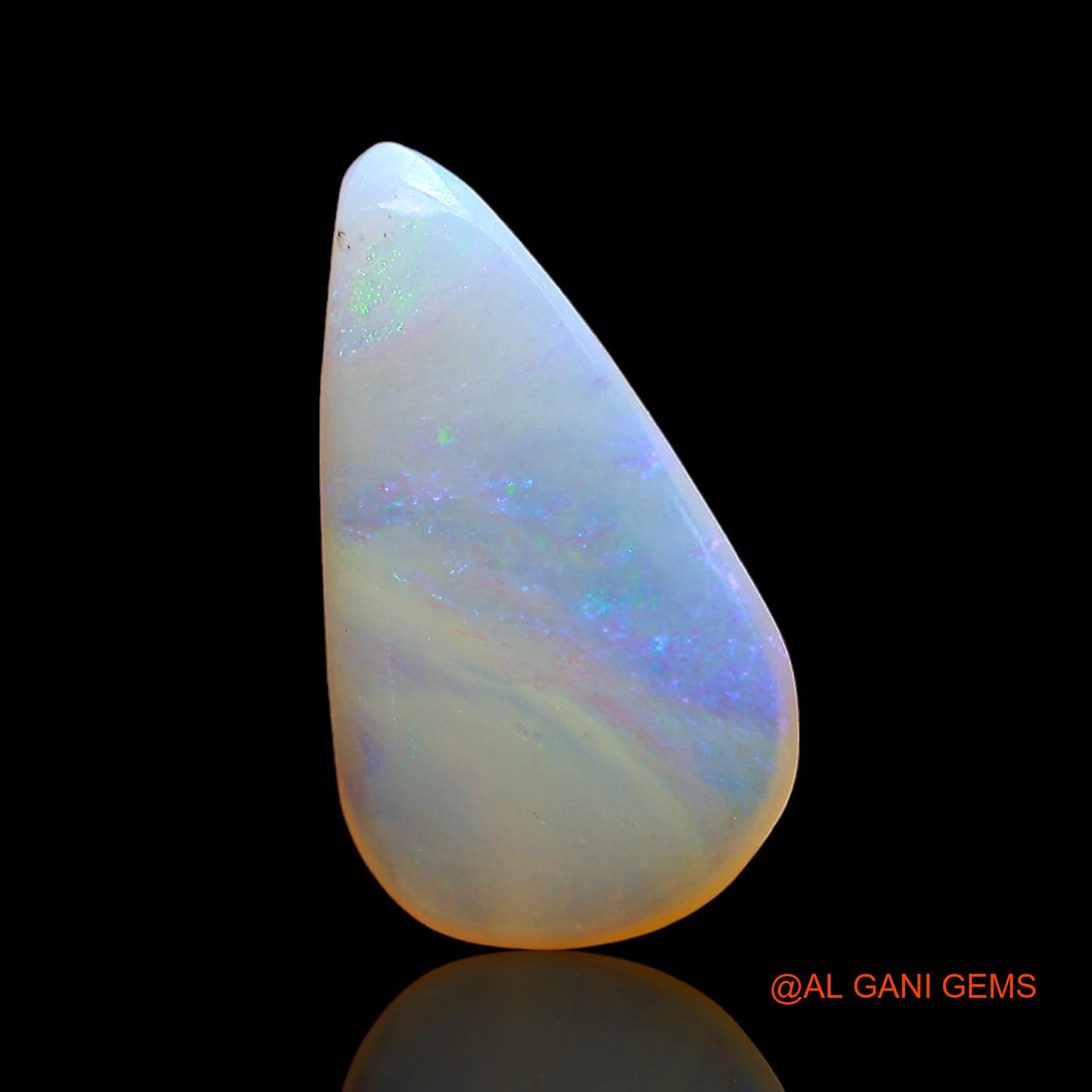 2.00 Cts Natural Australian Fire Opal Loose Gemstone Pear Cabochon 14x8x3 mm AD-956