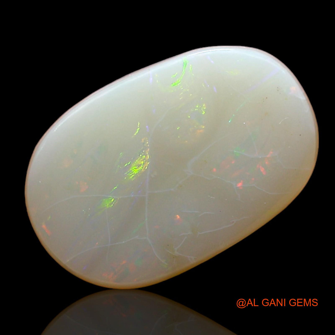 Natural Untreated Fire Opal Loose Gemstone Oval Cabochon From Australia 3.00 Cts 12x8x4 mm AD-959