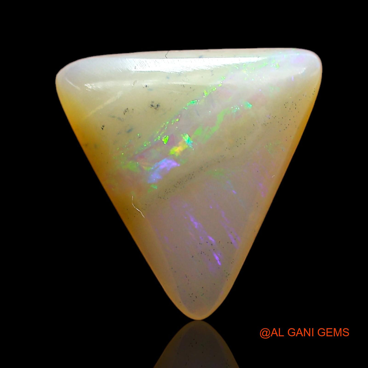 Natural Untreated Fire Opal Loose Gemstone Trillion Cabochon From Australia 2.00 Cts 11x10x3 mm AD-960