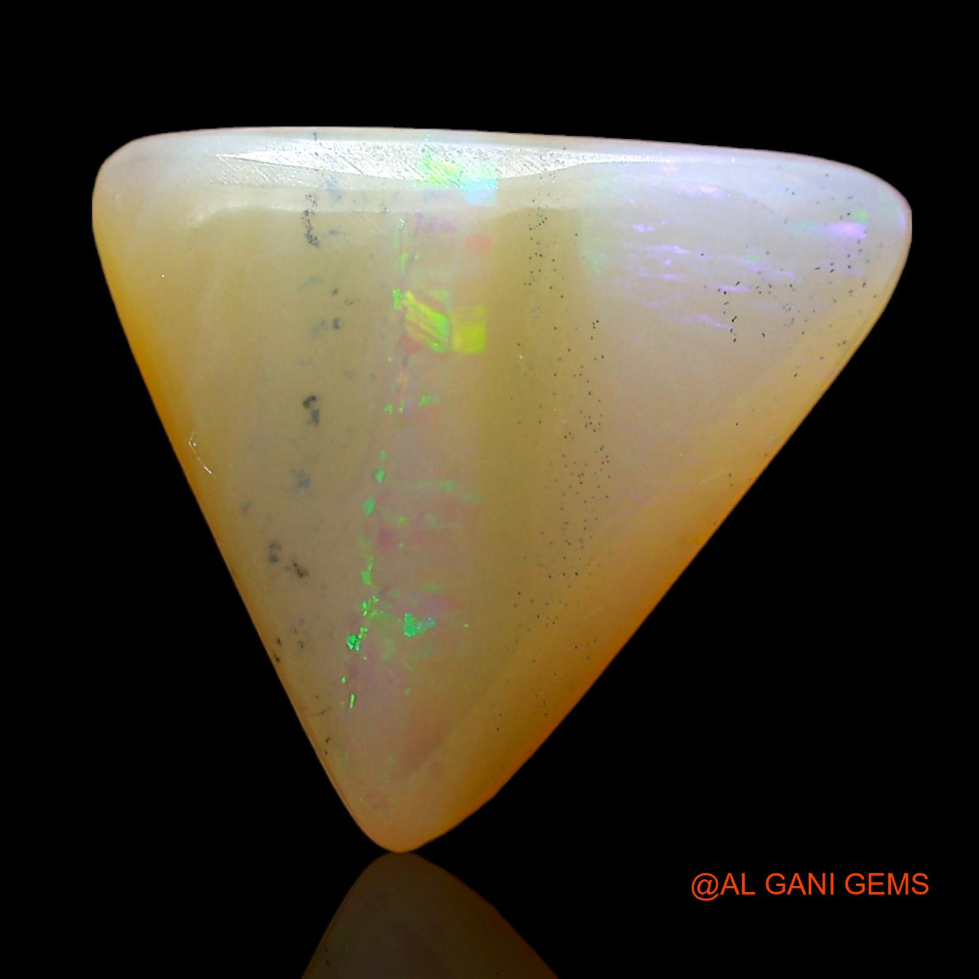 Natural Untreated Fire Opal Loose Gemstone Trillion Cabochon From Australia 2.00 Cts 11x10x3 mm AD-960