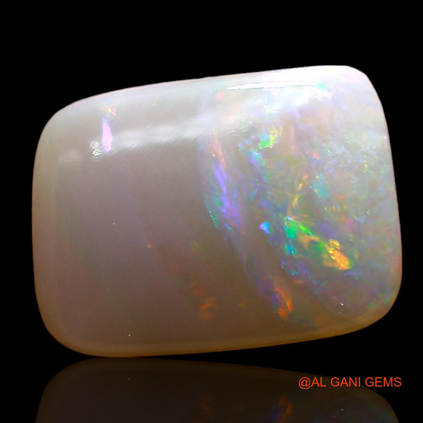 Natural Fire Opal Gemstone 2.00 Cts Loose Square Cabochon From Australia 11x8x3 mm AD-962