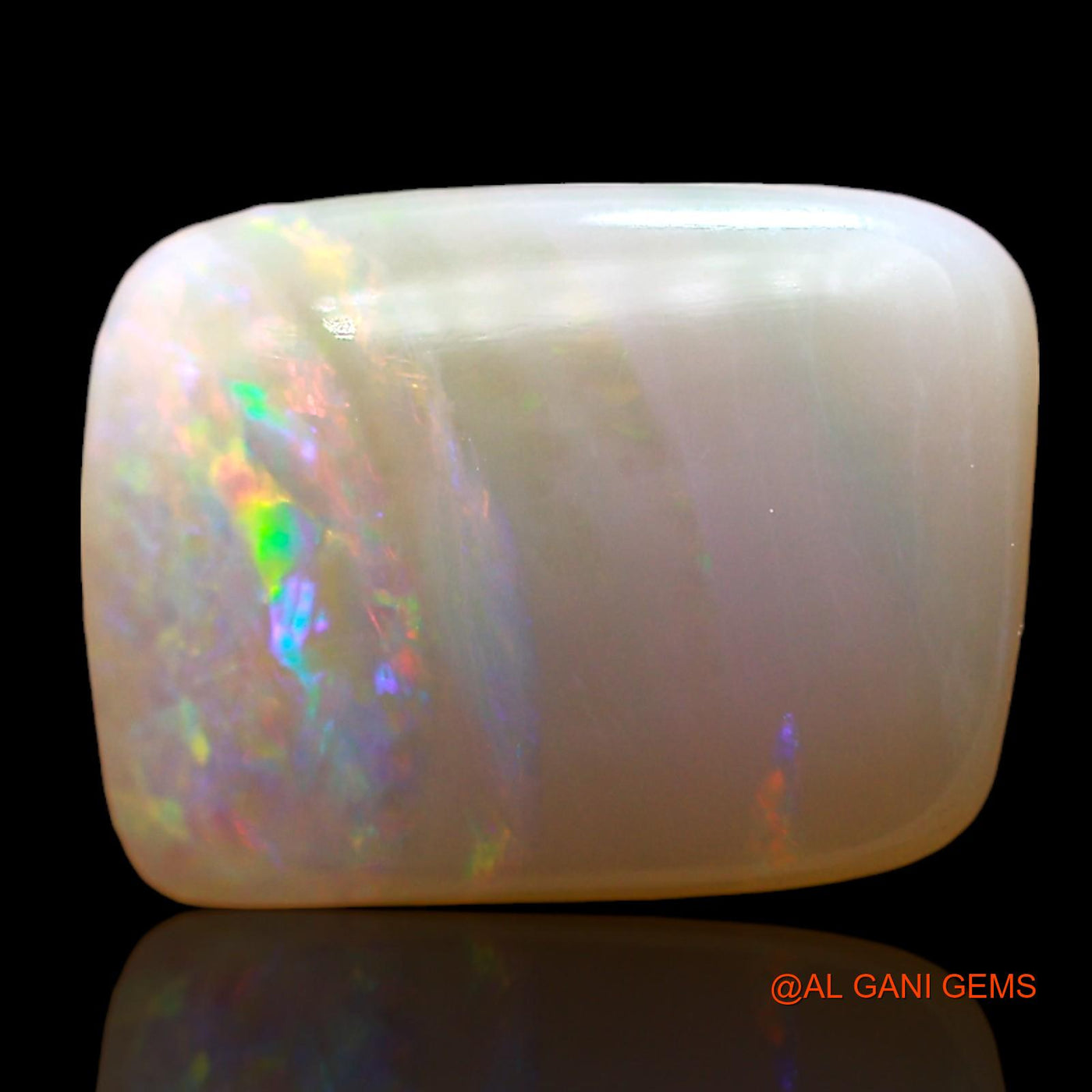 Natural Fire Opal Gemstone 2.00 Cts Loose Square Cabochon From Australia 11x8x3 mm AD-962