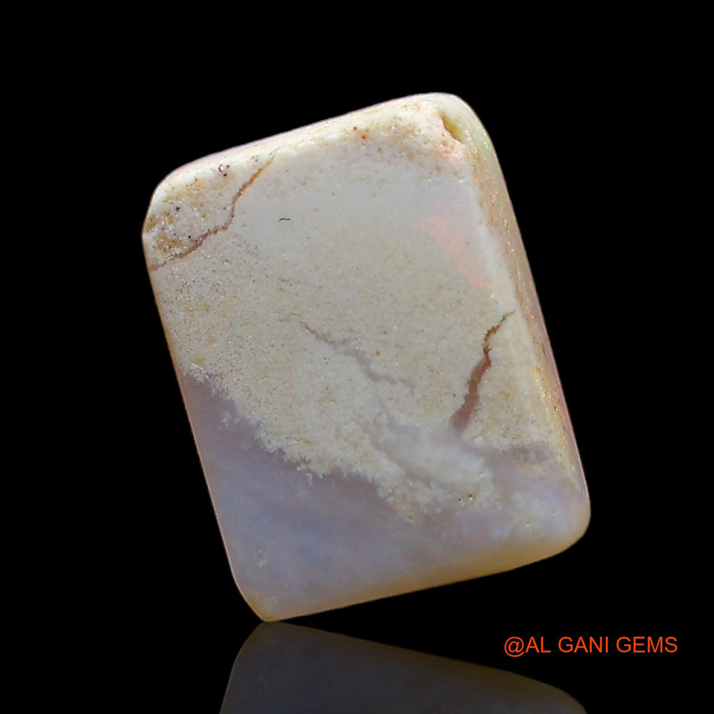 Natural Fire Opal Gemstone 2.00 Cts Loose Square Cabochon From Australia 10x8x3 mm AD-963