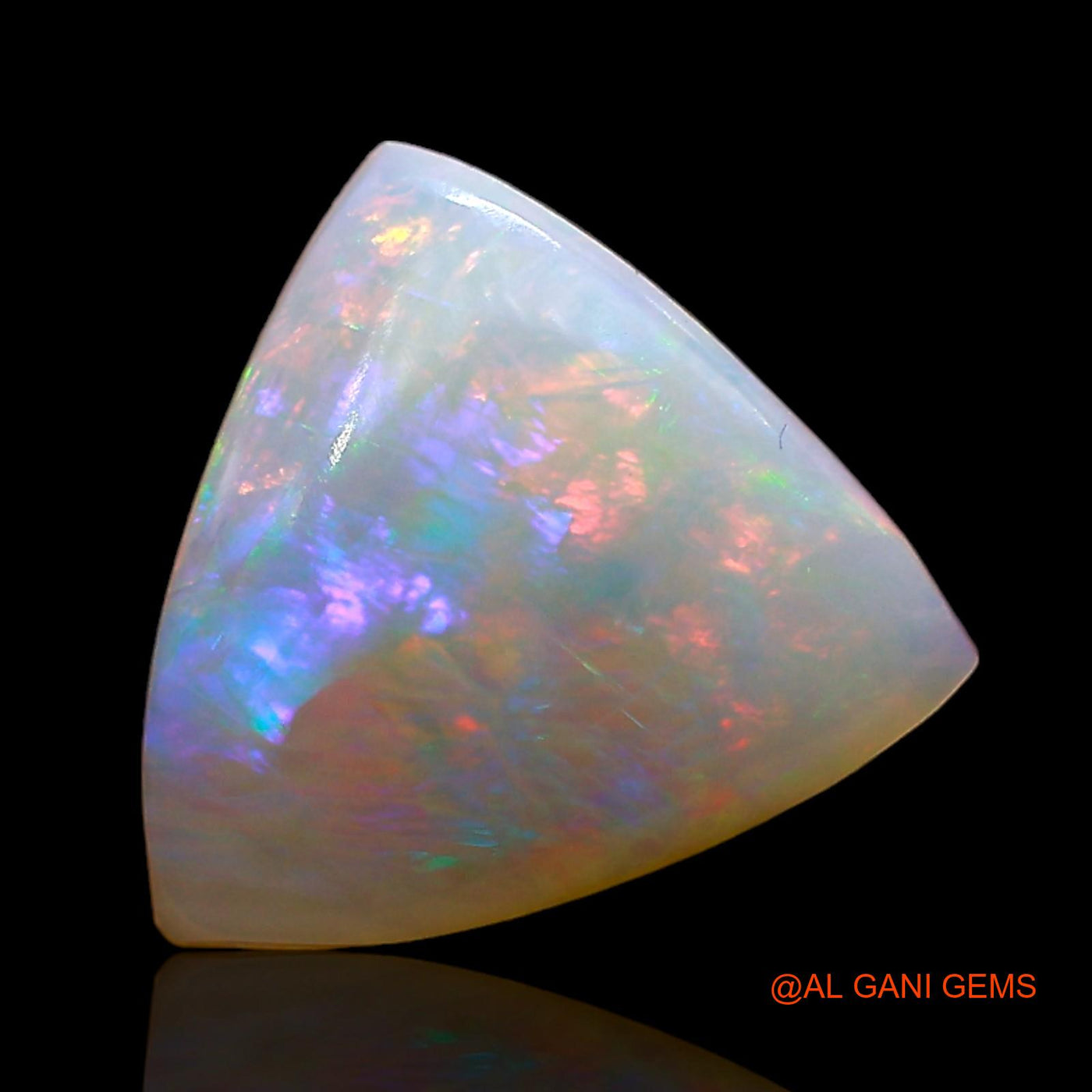 1.00 Cts Unheated Australian Fire Opal Loose Gemstone Trillion Cabochon Natural 10x10x2 mm AD-964