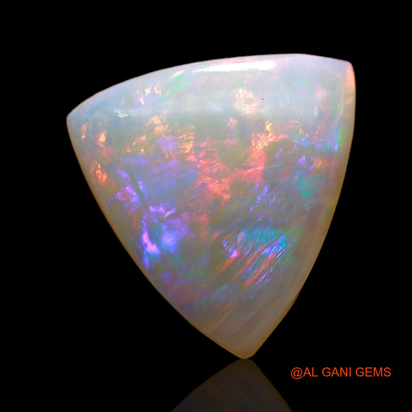 1.00 Cts Unheated Australian Fire Opal Loose Gemstone Trillion Cabochon Natural 10x10x2 mm AD-964