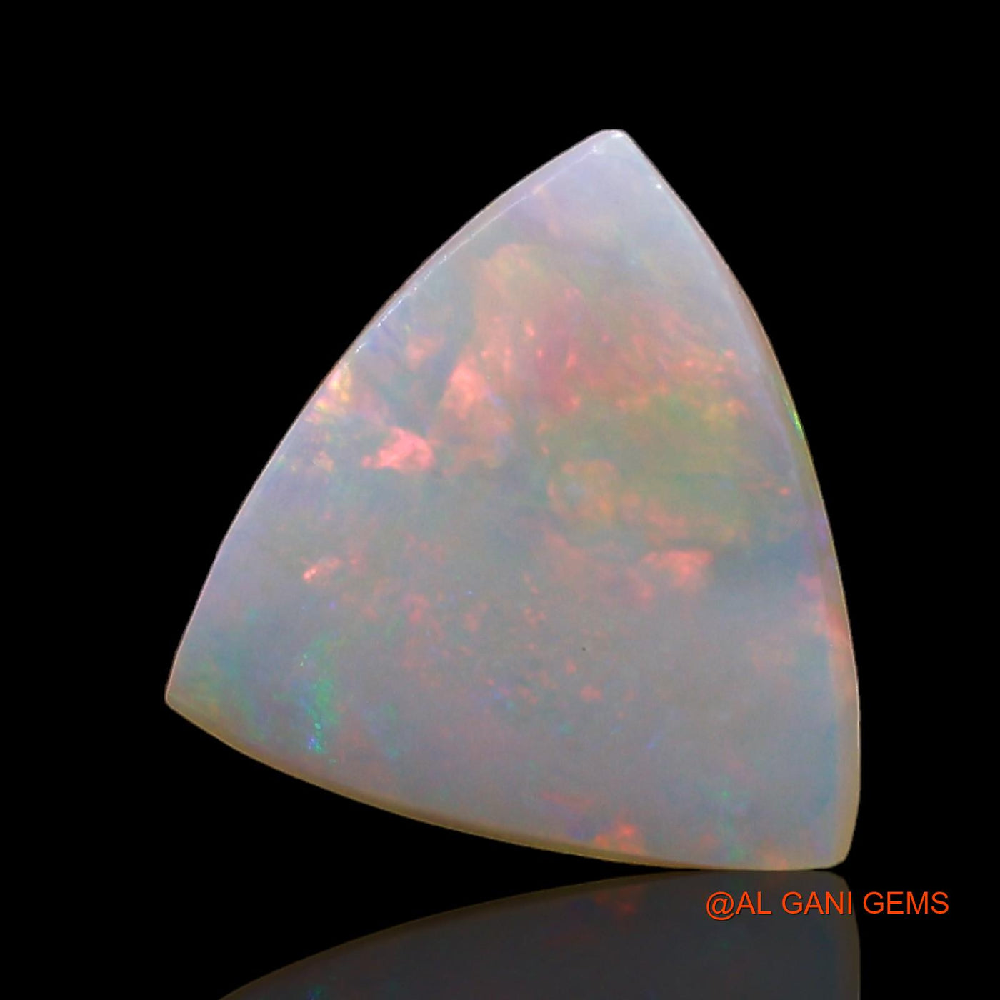 1.00 Cts Unheated Australian Fire Opal Loose Gemstone Trillion Cabochon Natural 10x10x2 mm AD-964