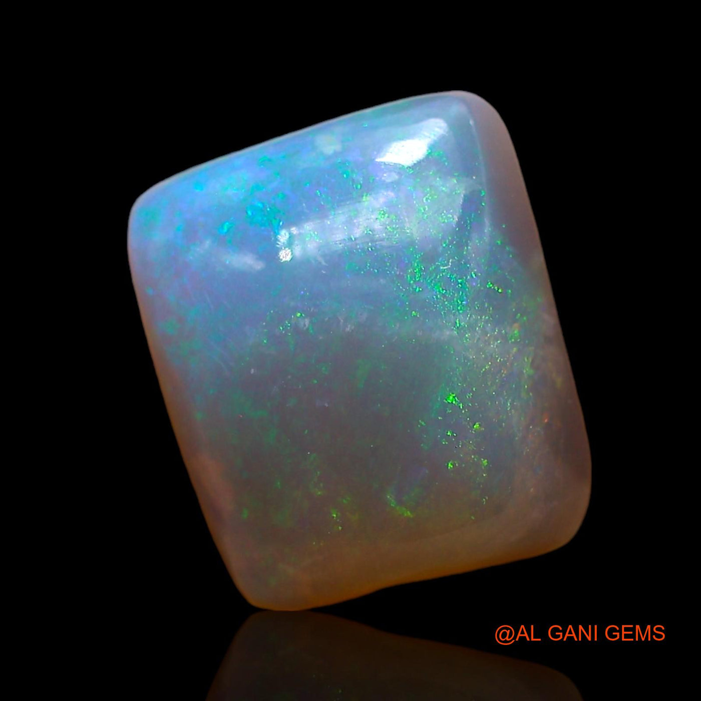 3.00 Cts Natural Australian Fire Opal Loose Gemstone Square Cabochon 10x9x4 mm AD-965