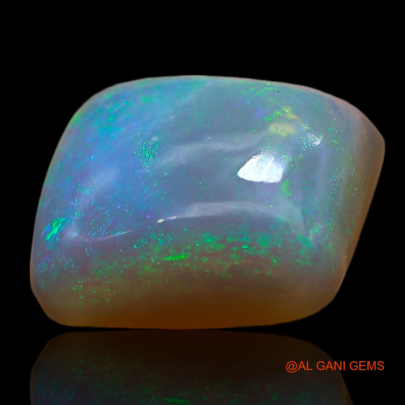 3.00 Cts Natural Australian Fire Opal Loose Gemstone Square Cabochon 10x9x4 mm AD-965