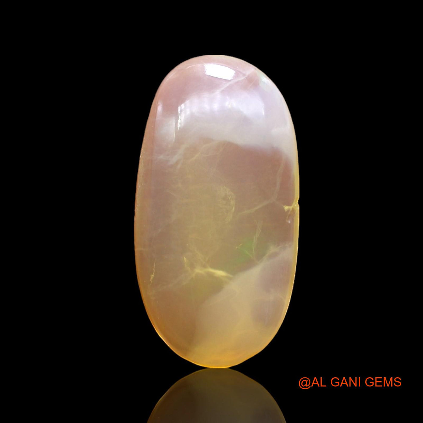 Natural Untreated Fire Opal Loose Gemstone Oval Cabochon From Australia 2.00 Cts 14x7x3 mm AD-966