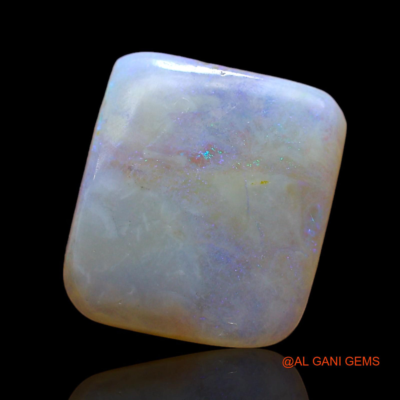 2.00 Cts Natural Australian Fire Opal Loose Gemstone Square Cabochon 10x9x3 mm AD-968