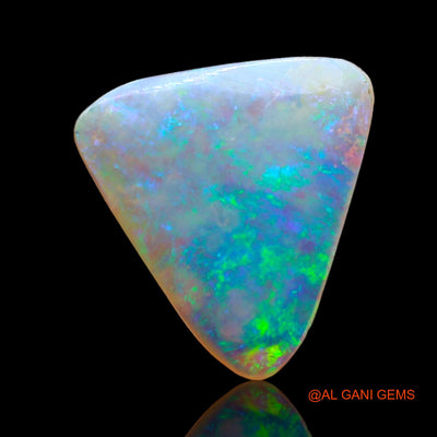1.00 Cts Natural Australian Fire Opal Trillion Cabochon Loose Gemstone For Jewelry 10x9x2 mm AD-969