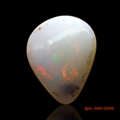 3.00 Cts Unheated Australian Fire Opal Loose Gemstone Pear Cabochon Natural 13x11x3 mm AD-96