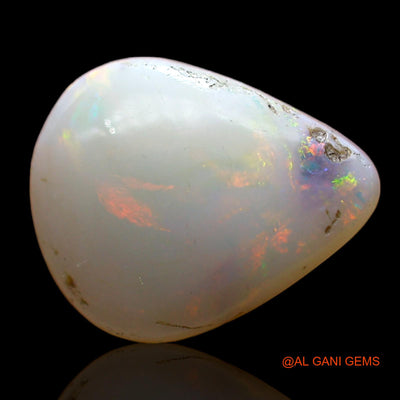 3.00 Cts Unheated Australian Fire Opal Loose Gemstone Pear Cabochon Natural 13x11x3 mm AD-96