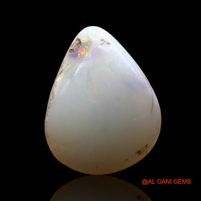 3.00 Cts Unheated Australian Fire Opal Loose Gemstone Pear Cabochon Natural 13x11x3 mm AD-96