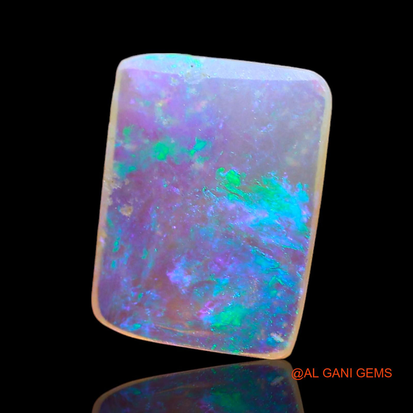 1.00 Cts Natural Australian Fire Opal Loose Gemstone Square Cabochon 10x8x2 mm AD-970