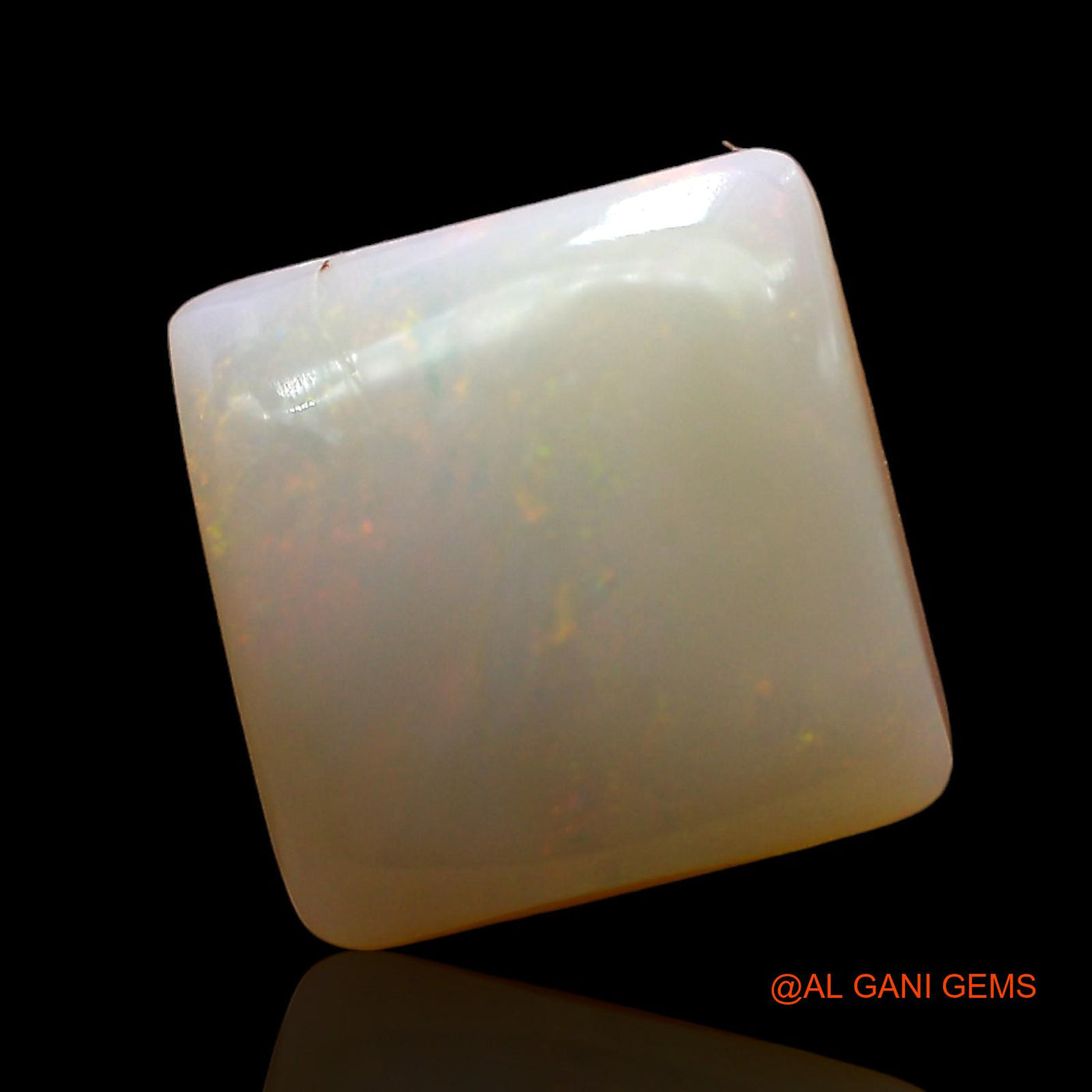 Natural Untreated Fire Opal Loose Gemstone Square Cabochon From Australia 3.00 Cts 10x9x5 mm AD-971
