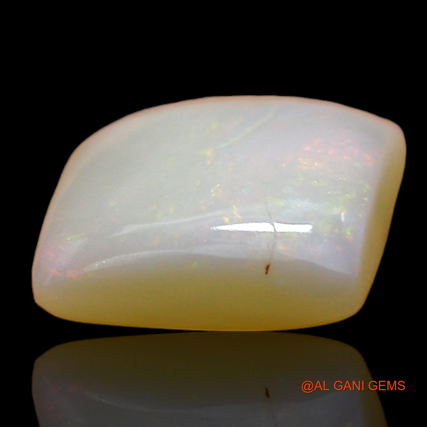 Natural Untreated Fire Opal Loose Gemstone Square Cabochon From Australia 3.00 Cts 10x9x5 mm AD-971