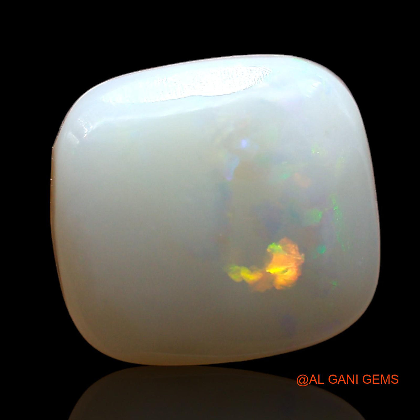 Natural Fire Opal Gemstone 3.00 Cts Loose Square Cabochon From Australia 10x9x3 mm AD-972