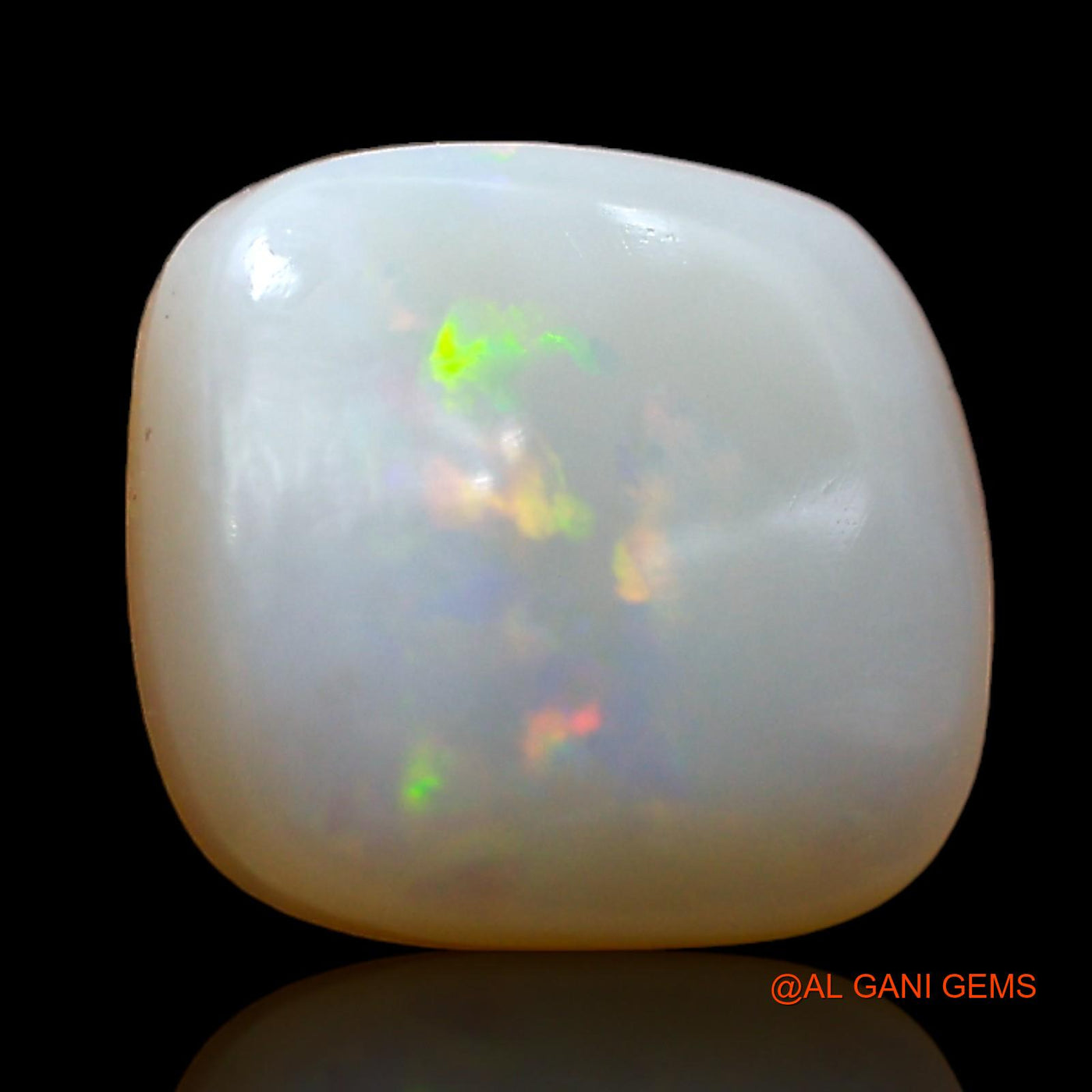 Natural Fire Opal Gemstone 3.00 Cts Loose Square Cabochon From Australia 10x9x3 mm AD-972