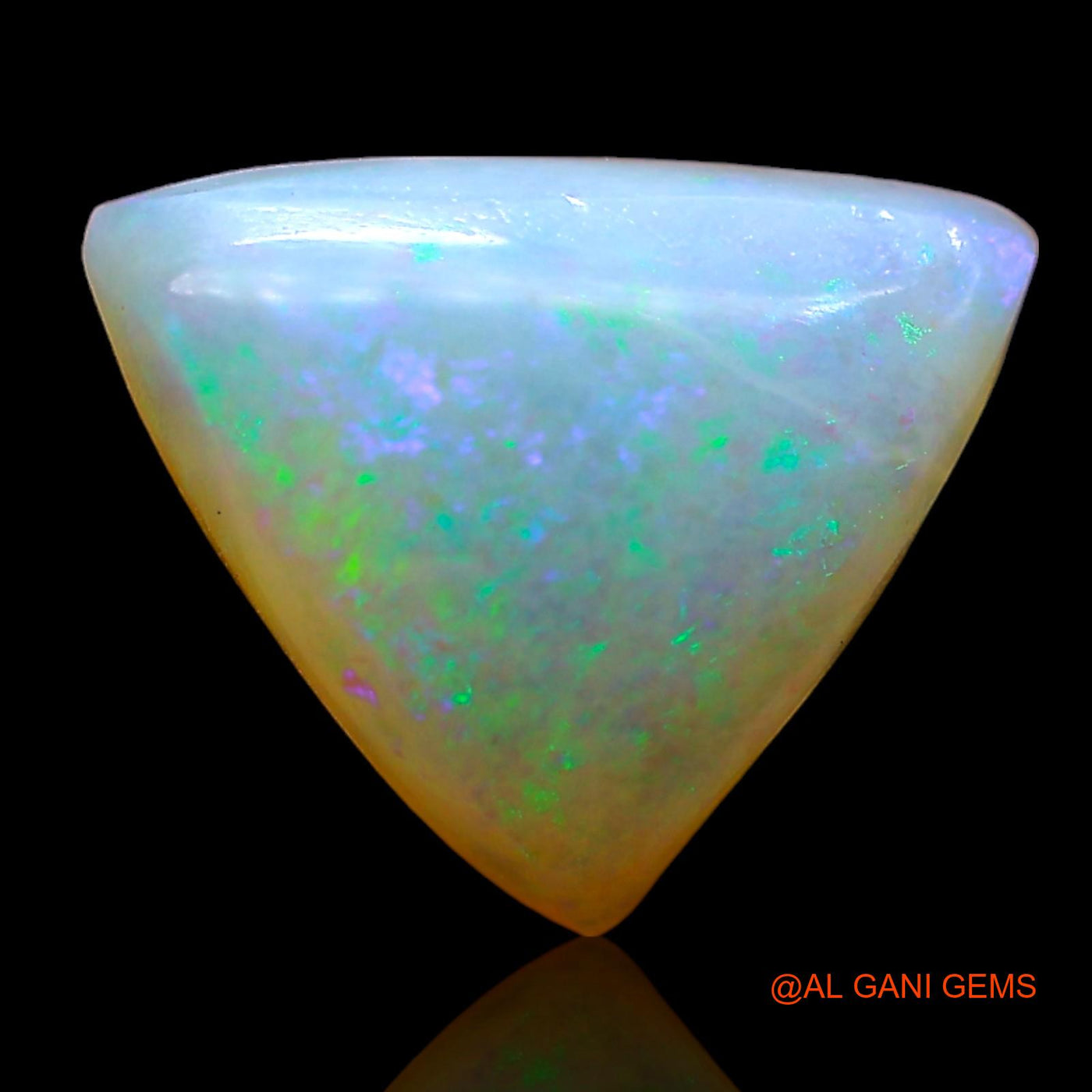 2.00 Cts Natural Australian Fire Opal Loose Gemstone Trillion Cabochon 10x9x3 mm AD-973