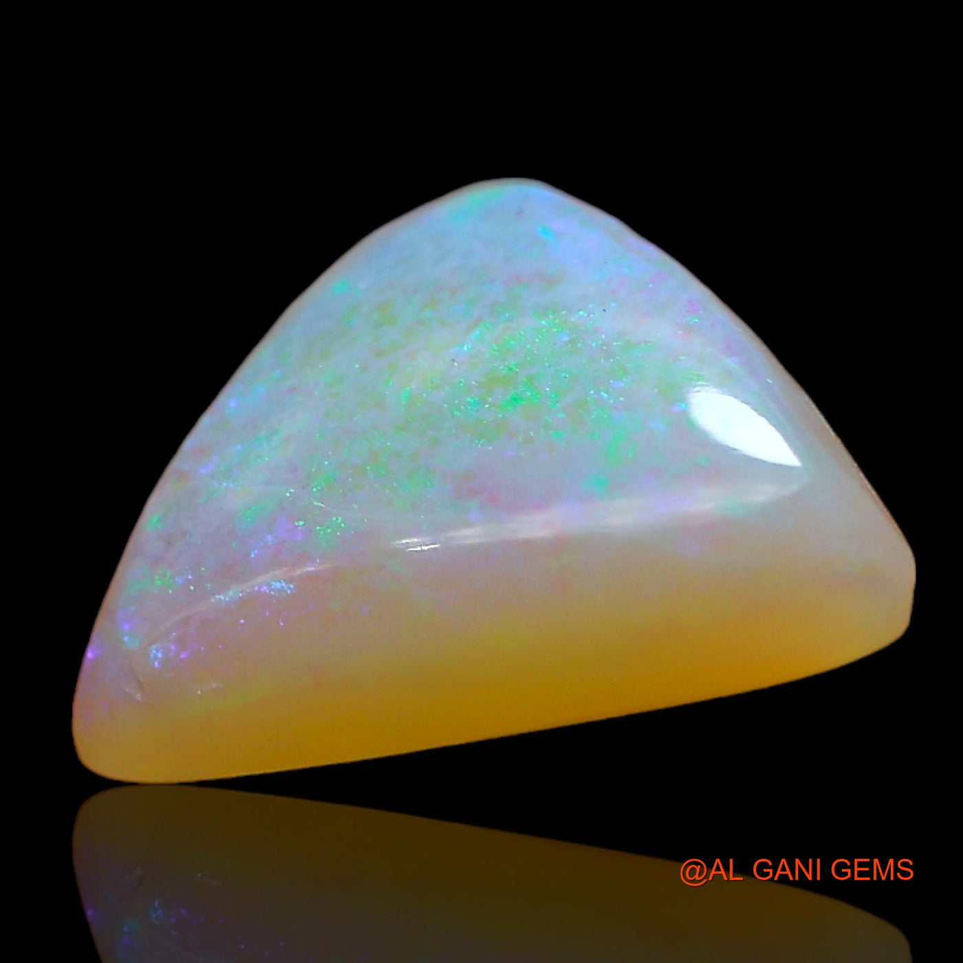 2.00 Cts Natural Australian Fire Opal Loose Gemstone Trillion Cabochon 10x9x3 mm AD-973