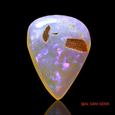 1.00 Cts Natural Australian Fire Opal Loose Gemstone Pear Cabochon 11x8x3 mm AD-974
