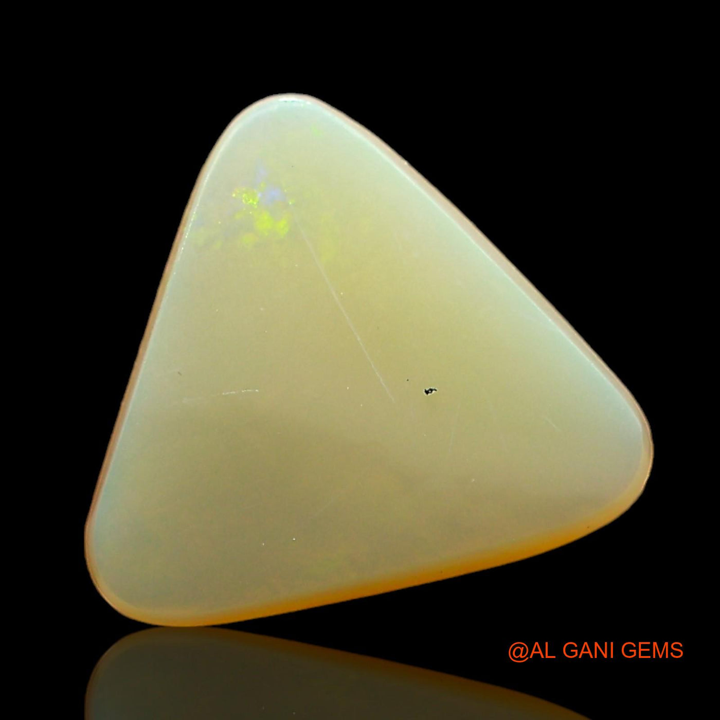 Natural Untreated Fire Opal Loose Gemstone Trillion Cabochon From Australia 1.00 Cts 10x10x2 mm AD-975