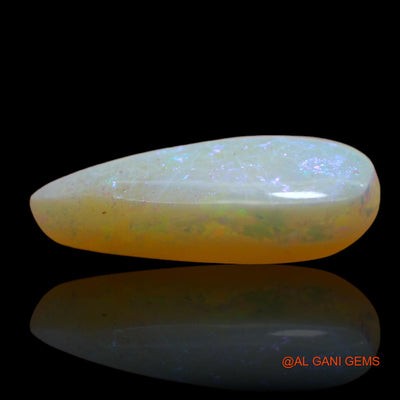 1.00 Cts Natural Australian Fire Opal Loose Gemstone Pear Cabochon 14x8x3 mm AD-977