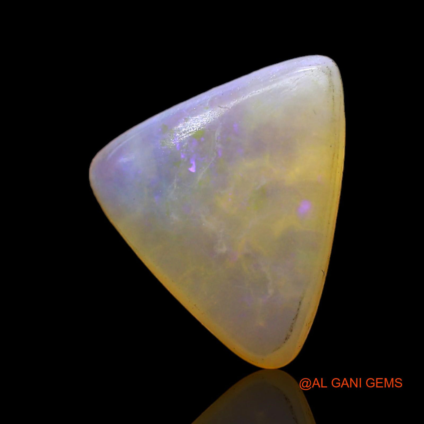 3.00 Cts Natural Australian Fire Opal Loose Gemstone Trillion Cabochon 12x11x3 mm AD-97